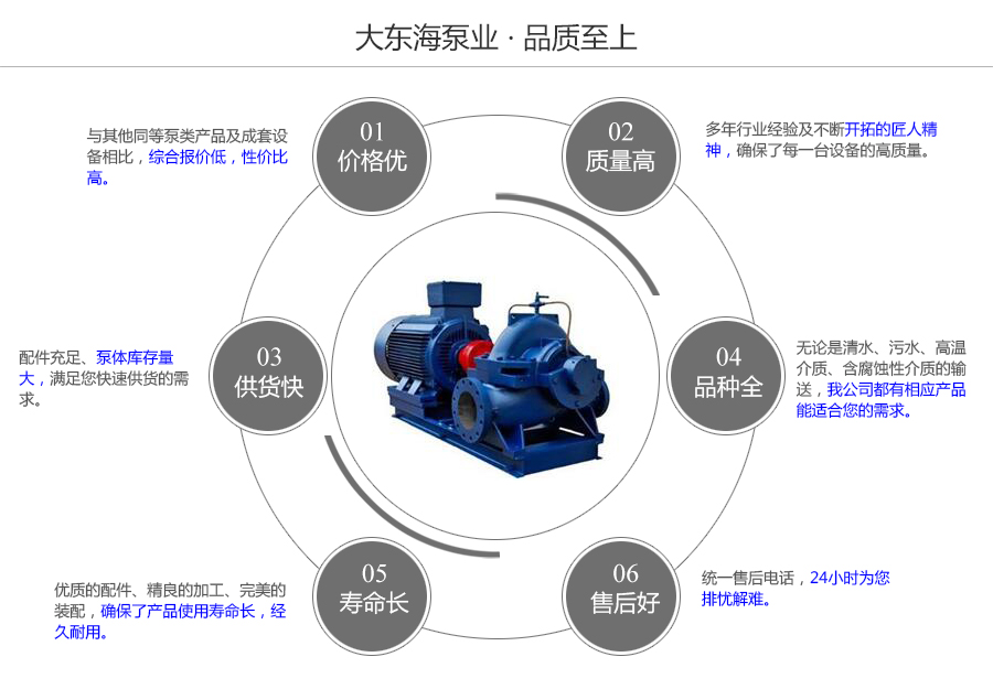 大東海泵業(yè)中開泵質(zhì)量保證圖