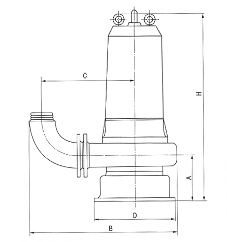 潛水排污泵安裝尺寸圖